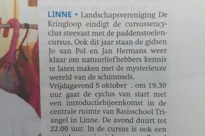 Cursus rond paddestoelen