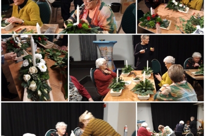 Kerststukjes maken - De Zonnebloem