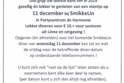 Uw laatste kans in 2019 !!