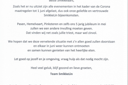Aanvullende info !