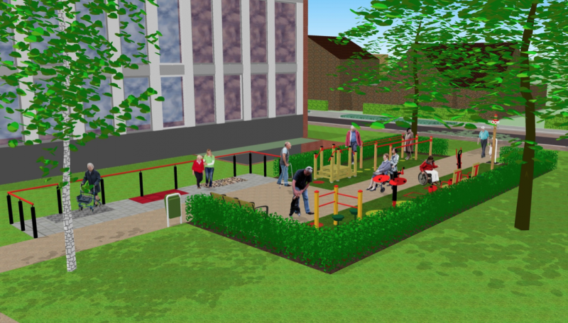 Beweegtuin met ontmoetingsplek