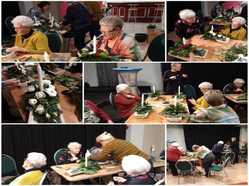 Kerststukjes maken - De Zonnebloem