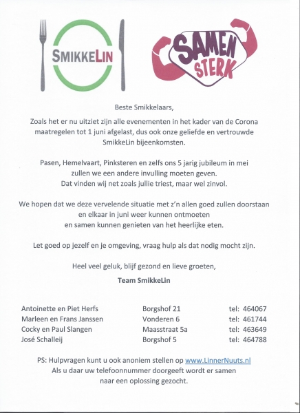 Aanvullende info !