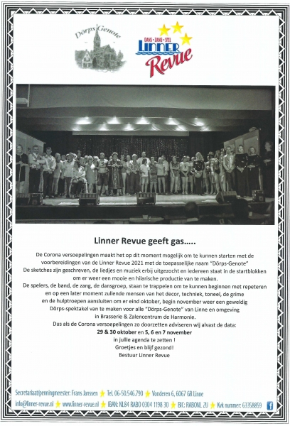 Linner Revue 2021 in de startblokken....