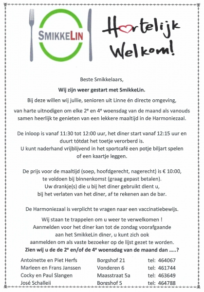 SmikkeLin, lekker dineren voor senioren